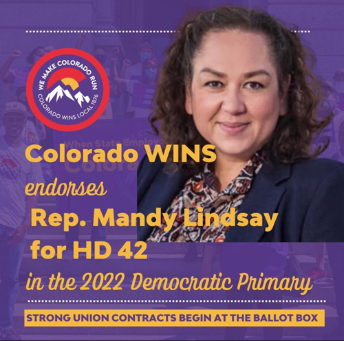 Colorado WINS endorses Rep Mandy Lindsay for HD42